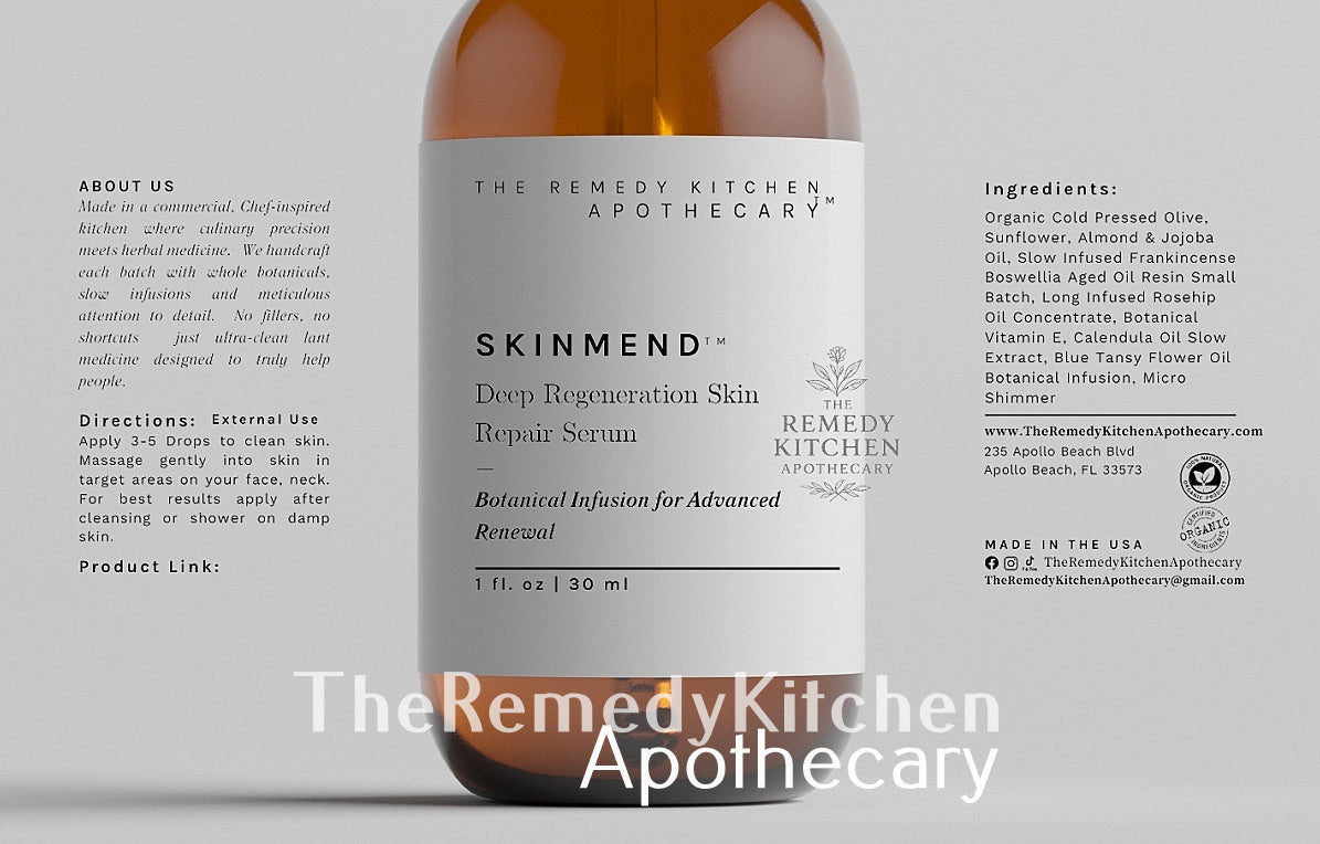 Anti-Aging Face Serum with Frankincense Resin  Black Seed Rose Pedal Rosehip Calendula Castor Vitamin E 