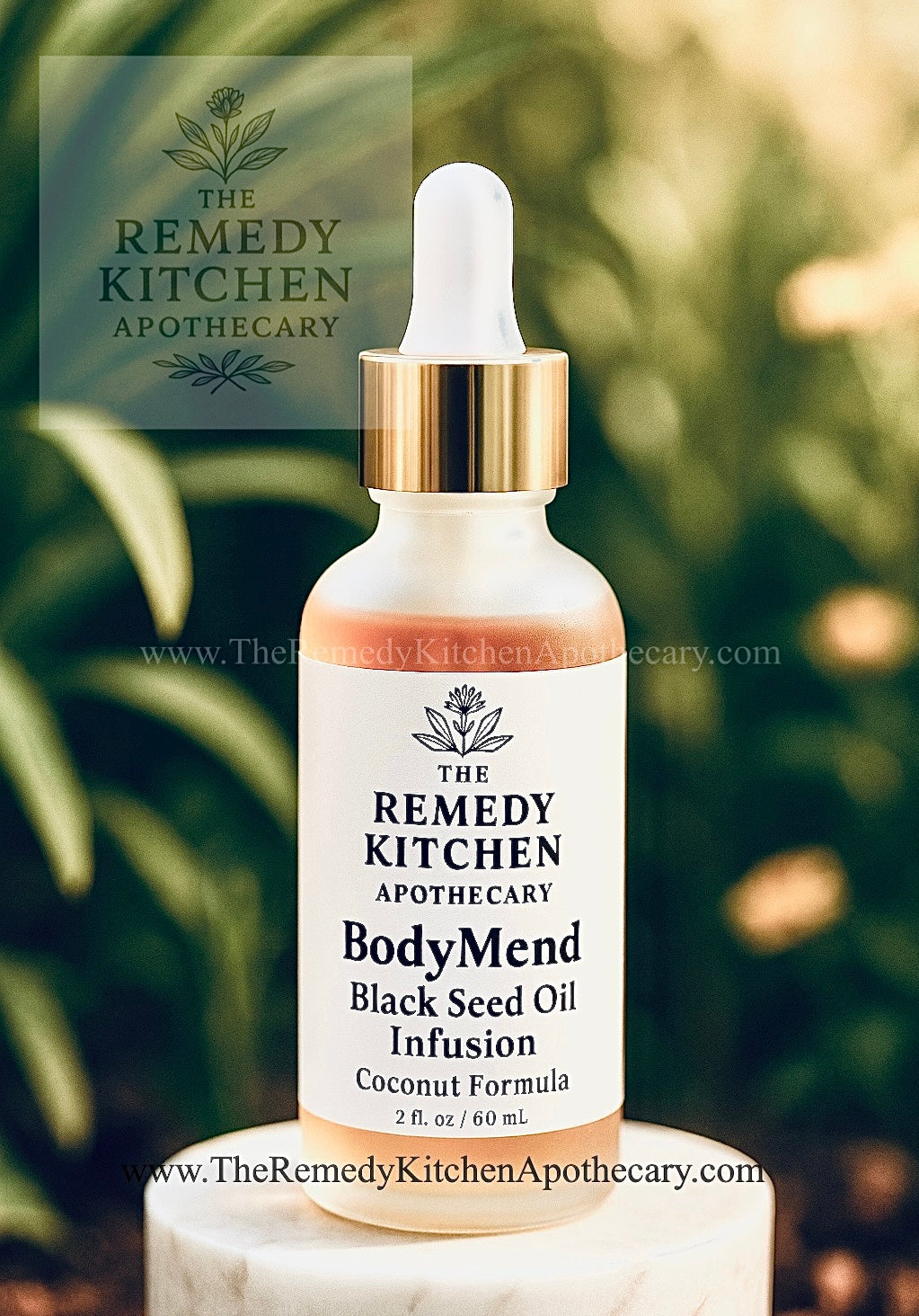 Organic Nigella Sativa Black Seed Oil Infusion in Coconut Oil – Potent 1:3 Ratio 60-Day Extract for Skin Hair Immune Joint Wellness - Brain Blend
(Alcohol Free) BodyMend™