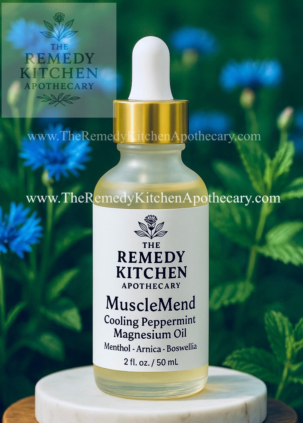 Premium Peppermint Magnesium Recovery Oil with Frankincense, Menthol & Arnica Cooling - Topical Muscle Relief Serum - MuscleMend™