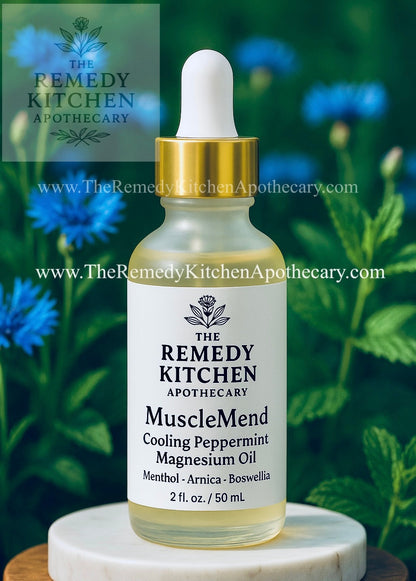 Premium Peppermint Magnesium Recovery Oil with Frankincense, Menthol & Arnica Cooling - Topical Muscle Relief Serum - MuscleMend™