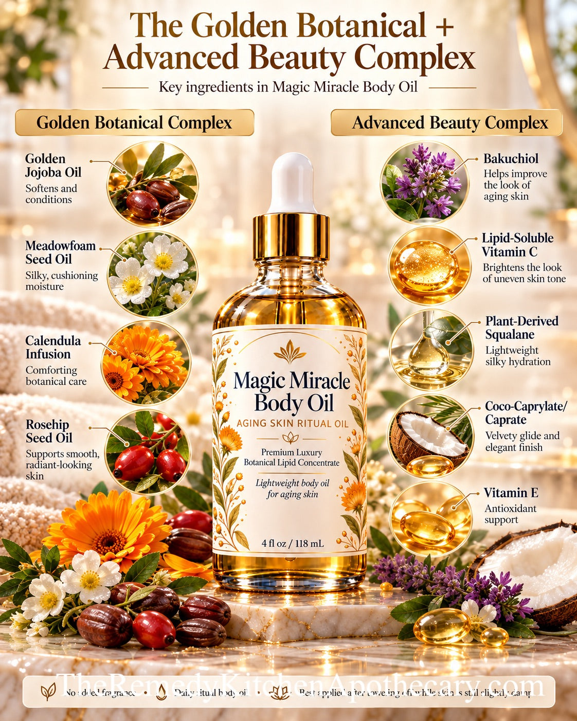 SkinMend™ Magic Miracle Body Oil – Aging Skin Ritual Oil